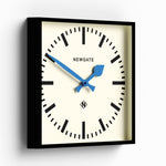 Newgate Number Five Wall Clock Black Blue Hands V398-NGNUMFIV390KICE