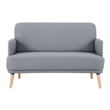 Brianna 2 Seater Sofa Fabric Uplholstered Lounge Couch - Light Grey V315-VOL-FRA-02
