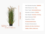 Artificial Grass Plant, 2 Pack 1499mm Horsetail Reed Grass in Pot, Premium PVC Faux Fake Greenery V952-DPKMWCLS59INN4HXO001V0