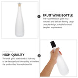 1Pc 500ML Clear Glass Fruit Wine Storage Bottle, Empty White Bottle for Homemade Wine, Juice, or V1370-AZ4-09996