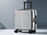Wanderlite 20" Luggage Suitcase Front Pocket Travel Carry On Dual TSA Silver LUG-ABS-POK-20-SV