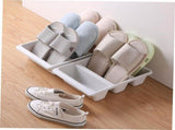 2pcs Storage Shoe Tray, Plastic Shoes Rack, Space-saving Shoe Organizer, No Assembly Required, V1366-AZ2-W-07949
