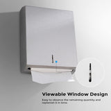 Paper Towel Dispenser Wall Mount - Multifold Trifold Paper Towel Dispensers, Large Capacity V1258-DP02-C-1426