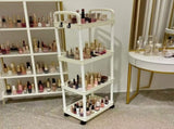 Five-Tier Rolling Cosmetics Storage Rack - Made of durable plastic, equipped with 360-degree swivel V1102-WCSNJ001