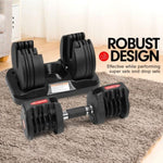 Powertrain 2x Gen2 20kg Home Gym Adjustable Dumbbells DMB-BF4-020-2