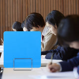 Portable Blue Desk Privacy Folders with Self Standing Protective Shield V1366-AZ2-W-12141
