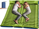 Double Sleeping Pad - Self Inflating 4" Extra-Thick for 2 Person with Pillow Built-in Foot Pump V1259-DP01-I-00016