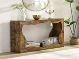 120 cm Console Table, Couch Table with Storage, Long Entryway Sofa Station, Narrow Console Stand V1127-AU-CT01-BRN