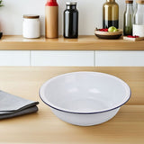 36cm White Enamel Washbasin Large Capacity Utility Tub for Washing Vegetables, Clothes, Kitchen V1366-AZ2-W-19458