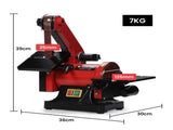 BAUMR-AG Bench Vertical Belt and Disc Sander Combo, 25mm Linisher, 125mm Sanding Disc, Brushless V219-SNDBELBMS45A