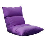 SOGA Lounge Floor Recliner Adjustable Lazy Sofa Bed Folding Game Chair Purple LOUNGEFABRICPURPLE