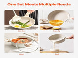 19 Piece Pots and Pans Set Nonstick, Granite Cookware Set, Induction Cookwares, Kitchen RV Cooking V952-LGTZLGTFLTCYHI1RRV0