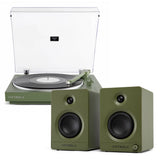 Victrola Automatic Turntable Victrola Tempo Bookshelf Speakers Bundle - Green V398-VPT-800-GRN-BUN