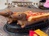 4x Puppy Shaped Serving Tray Dachshund Snack Holder Hot Dog Holder for Home Family Gatherings V1369-AZ3-W-11517