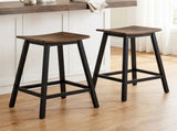 Artiss Bar Stools Set of 2 Kitchen Counter Stools Wooden Industrial Rustic Brown FUR-S-BAR-CHR-01-BRX2