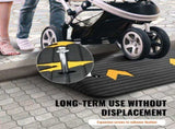 Upgraded Rubber Threshold Ramp, 7.6 cm Rise Door Ramp with 1 Channel, Natural Rubber Car Ramp with V952-XBLYPDGB1355XZ76IV0