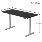 FORTIA Sit To Stand Up Standing Desk, 160x75cm, 72-118cm, Height Adjustable, 50kg Rated, V219-ADKSSTFO6KSA