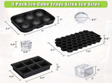 Ice Cube Mold, Silicone Ice Cube Mold, Aibast Ice Cube Mold With Lid, Large Ice Gift V1263-JX-1973