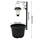 Solar Powered Hanging Lamp, Planter Stand with Smart Light Sensing, Outdoor Decorative Floor Lamp V1192-AZ-W-24352
