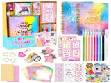 DIY Journal Set for Girls Scrapbook Kit Creative Diary Craft Gift Set with Stickers Pens Washi Tape V888-ELOSUNG54112