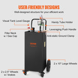 Fuel Caddy Fuel Storage Tank 114L Volume 4 Wheels with Manuel Pump Black V952-SYJYCBXGGJ430U2HZV0