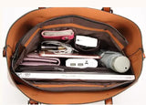 Elegant PU Leather Tote Bag with Detachable Strap - Pink V888-ELOSUNG15336