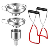 4 Pieces Canning Kit Canning Rack Canning Funnels Stainless Steel Canning Supplies Tools Canning V1192-AZ-W-31019