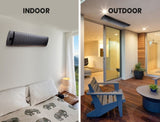 2 x BIO 2400W Outdoor Strip Heater, Electric Radiant Slimline Heat Bar Panel, 10A Plug V219-HEABARBIOAS32-X2
