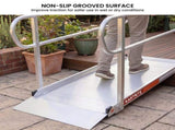 Kartrite 5ft Aluminium Wheelchair Ramp w/ Handrails 380kg Capacity 93.5cm Width WCR-01H-5FT-094-WHD
