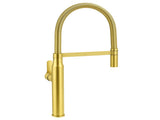 Brushed Gold Tall Kitchen Sink Basin Mixer 360 Swivel Faucet Tap Pull Out Spout V1233-KRD506G