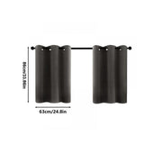 Curtain,Rod Pocket Tier Curtains For Small Window Short Room Darkening Basement Curtains Cafe Drapes V1370-AZ4-24408