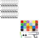 30 Pack Laundry Hooks Hanging Clips Clothes Pins Closet Hanger Organizer Snap Button Kit with V1258-DP02-C-946