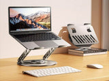 360 Degree Rotatable Laptop Stand Adjustable Aluminium Ergonomic Notebook Holder Small Size 20x20cm V888-ELOSUNG54392
