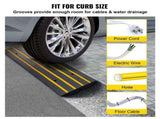 Curb Ramp, 6.5 cm Rise Rubber Driveway Ramps, Heavy Duty 15 tons Weight Capacity Threshold Ramp, V952-ZXDBLYPDGB148U6S1V0