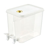 Double Compartment Beverage Dispenser, 8L Capacity Iced Tea and Mixed Drinks, Leak-Proof Design V1192-AZ-W-24350