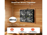 Solar Powered Fan, 25W Solar Panel with 4 Fans, Adjustable Solar Panel Angle, 2668 RPM High-Speed, V952-KQWSXHFJDTYN5TENT001Y3