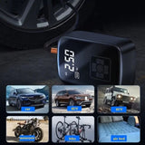 Rechargeable Car Tire Bike Air Pump Tire Inflator Portable Compressor Digital Cordles V563-VG33287