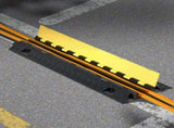 Cable Protector Ramp, 9,979 kg/axle Capacity, 2 Channel Heavy Duty TPU Cord Hose Wire Cover, 31 x 28 V952-SKCDLBHPD2CTEZB4B001V0