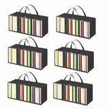 DVD Storage Bags 6 Pcs, Clear PVC Plastic CD Organizer with Handles and Zipper, Media Holder V1192-AZ-W-22698