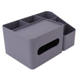Tissue Box Organizer with Lid Plastic Exquisite Smooth Surface Tissue Desk Organizer for Home Office V1294-YM0706-3117230170013