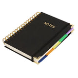 Spiral College Ruled Notebook 5 Subject, 150 Sheets 10.04" x 8.27" Large Vegan Leather Cover V1366-AZ2-W-19828