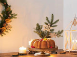 Durable Scallop Acacia Wood Cake Stand Pedestal Stand For Everyday & Special Occasion Dessert V1370-AZ4-15848