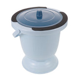 Portable Plastic Bedside Container with Lid - Toilet for Elderly, Disabled, and Home Care Use V1370-AZ4-08631