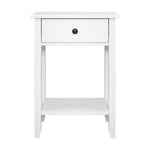 Artiss Bedside Table 1 Drawer with Shelf - BOWIE White FURNI-P-BSIDE-1D1S-WH