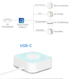 Air Quality Monitor 6-in-1 WiFi Intelligent Air Housekeeper Temperature/Humidity Detector Compatible V1192-AZ-W-10560