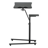 Artiss Laptop Desk Computer Table Height Adjustable Tiltable Mouse Board Black LA-DESK-2T-70-BK