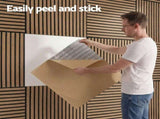 Artiss 10PCS Peel and Stick Wall Panels Tiles 68X68CM Self Adhesive for Home Office Studio Brown WP-68X68-10PCS-BR
