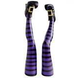 Halloween Witch Legs Yard Stake, 3D Windproof Outdoor Lawn Garden Decor With Metal Stake, 15 Inch, V1369-AZ3-W-15093