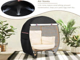 Outdoor Egg Chair Cover,Double Egg Chair Cover for 2 Person Egg Loveseat Chair V1192-AZ-W-3192