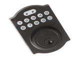 Electronic Keypad Lock Front Door Entry Deadbolt Lock Multifunctional Password Lock with Key Black V1294-YM0901-3114230106111